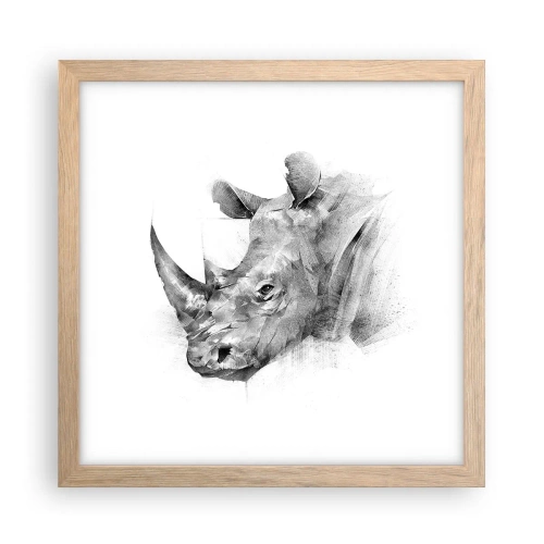 Poster in cornice rovere chiaro - Ritratto africano - 30x30 cm