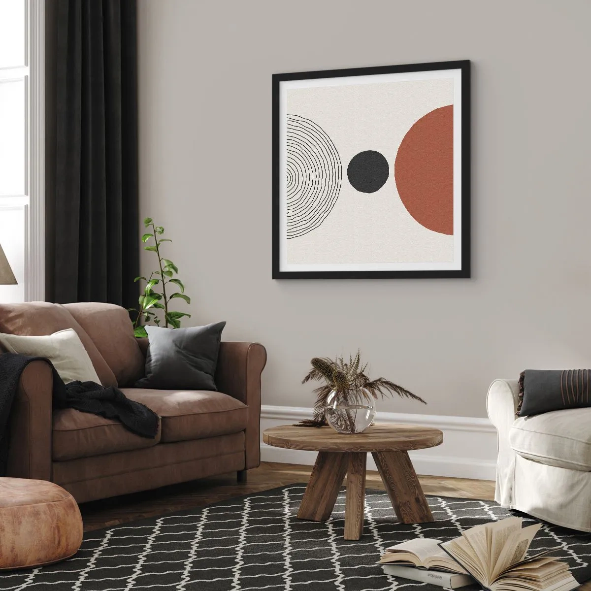 Poster in cornice nera - Al centro dell'attenzione - 50x50 cm