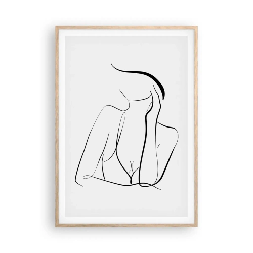 Poster in cornice rovere chiaro - Sull'onda dei sogni - 70x100 cm