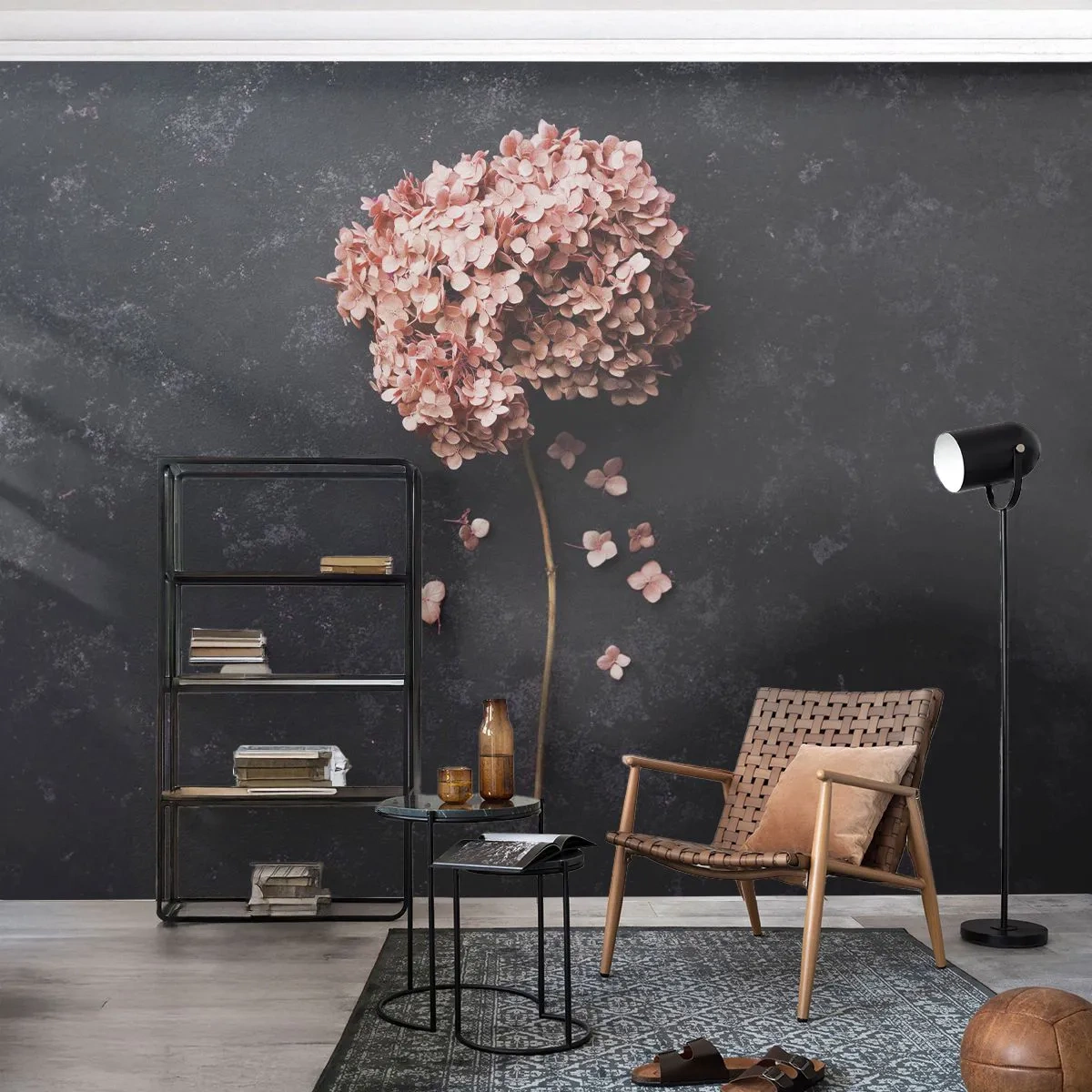 Fotomurali Premium Canvas - Un vero segno romantico - Fiore, Ortensia, Natura - 200x140 cm