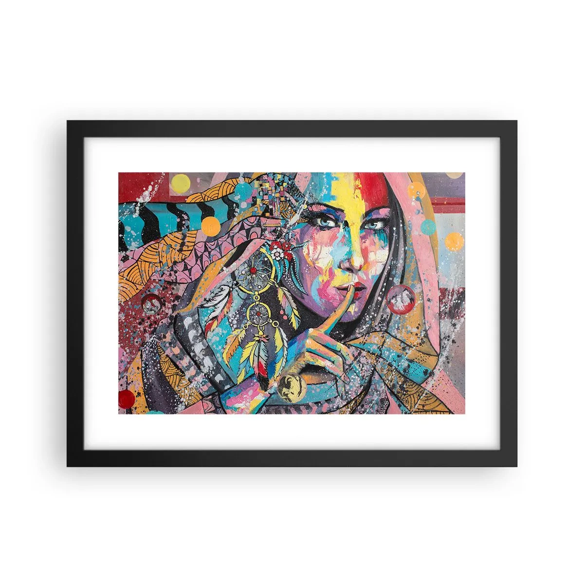 Poster in cornice nera - Taci, finché capirai - 40x30 cm