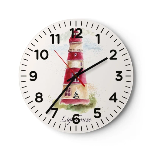 Orologio da parete - Orologio in Vetro - Attorno è sempre bel tempo - 40x40 cm