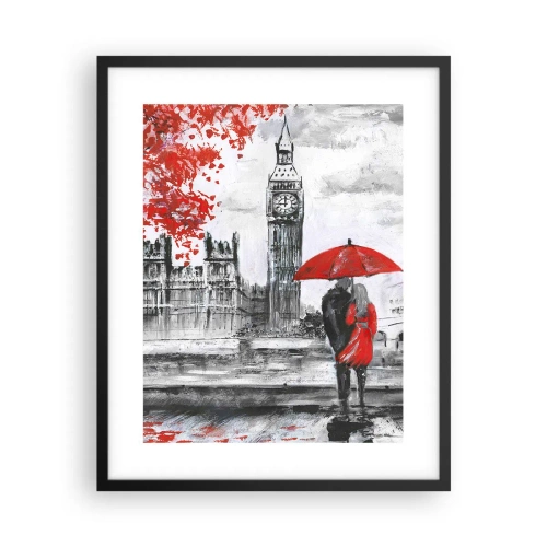 Poster in cornice nera - Innamorati a Londra - 40x50 cm