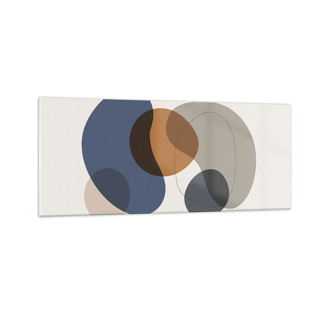 Quadro su vetro - Gocce di colore - 100x40 cm