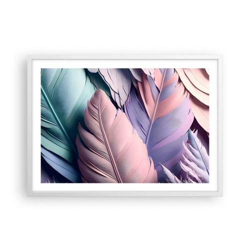 Poster in cornice bianca - Eleganza per uccelli - 70x50 cm