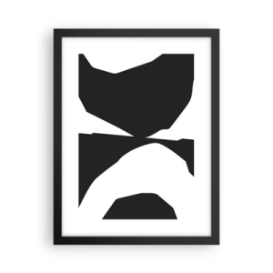 Poster in cornice nera - Positivo - negativo - 30x40 cm