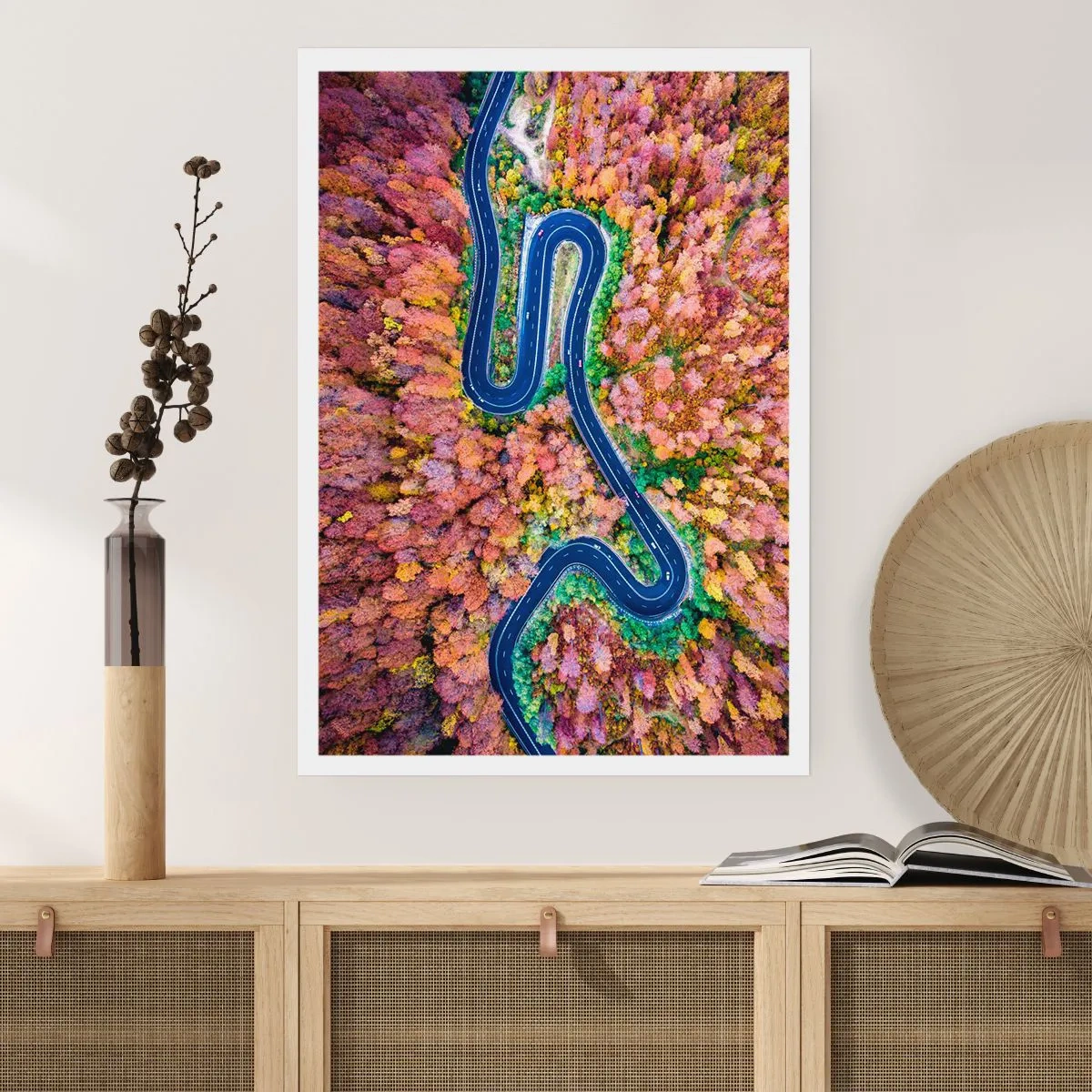 Poster - Via tortuosa attraverso il bosco - 30x40 cm