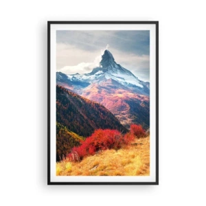 Poster in cornice nera - Autunno alpino - 61x91 cm