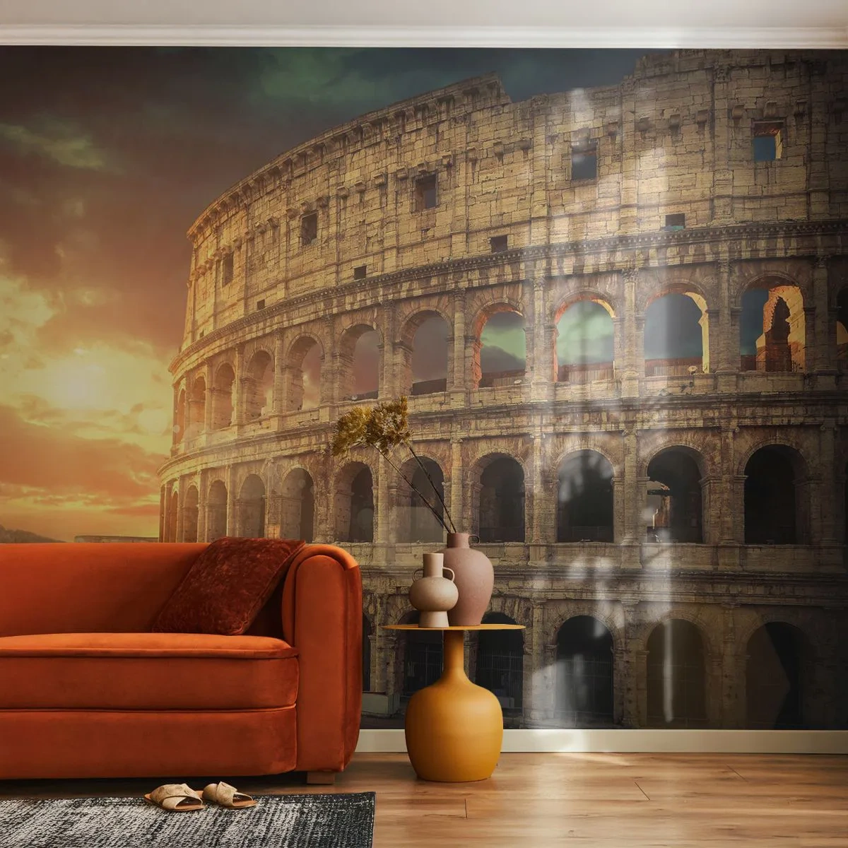 Fotomurali Premium Canvas - Impressione colossale - Colosseo, Roma, Architettura - 450x315 cm