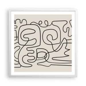 Poster in cornice bianca - Segui il percorso - 60x60 cm