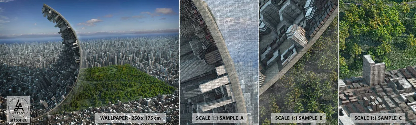 Campione di Fotomurale Premium Canvas - La natura è eterna - Astrazione, Architettura, Progetto - 100x30 cm