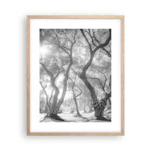 Poster in cornice rovere chiaro - Nell'orto degli ulivi - 40x50 cm