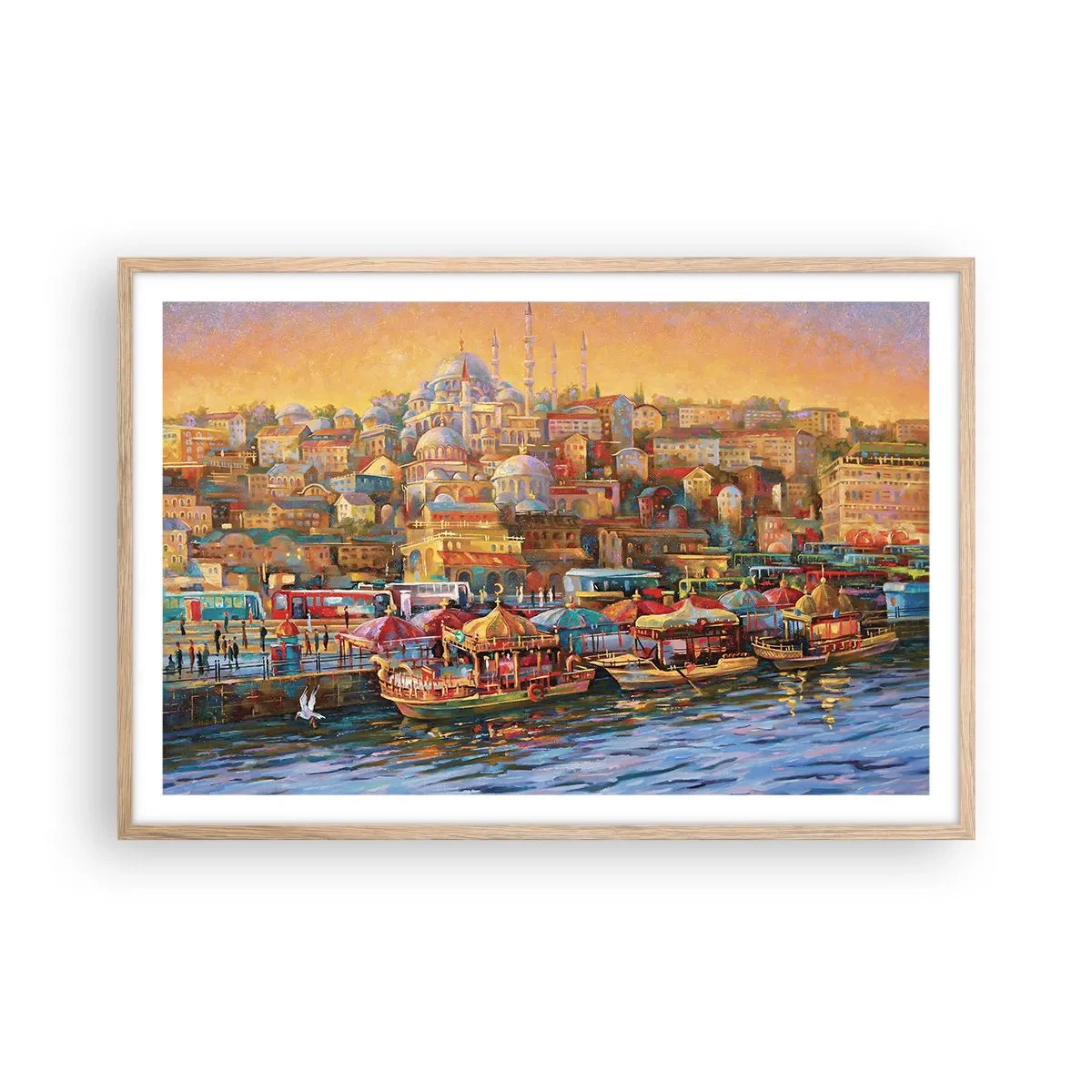 Poster in cornice rovere chiaro - Racconto da Istanbul - 91x61 cm
