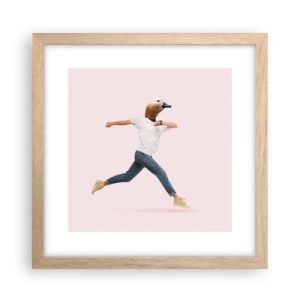 Poster in cornice rovere chiaro - Un pizzico di assurdo - 30x30 cm