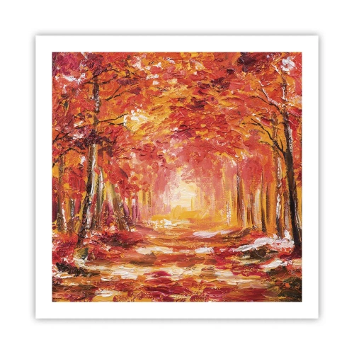 Poster - Foresta di rame - 60x60 cm