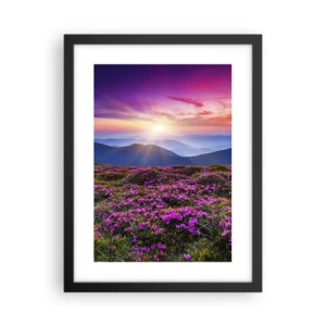 Poster in cornice nera - Il profumo dei fiori freschi del campo - 30x40 cm