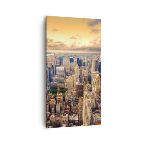 Quadro su tela - Stampe su Tela - Metropolis dorata - 55x100 cm