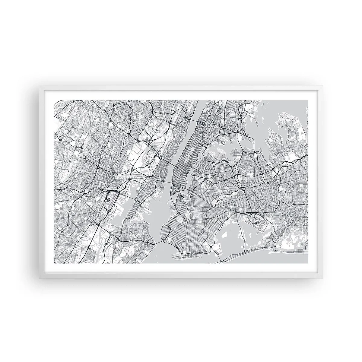 Poster in cornice bianca - Anatomia della metropoli - 91x61 cm