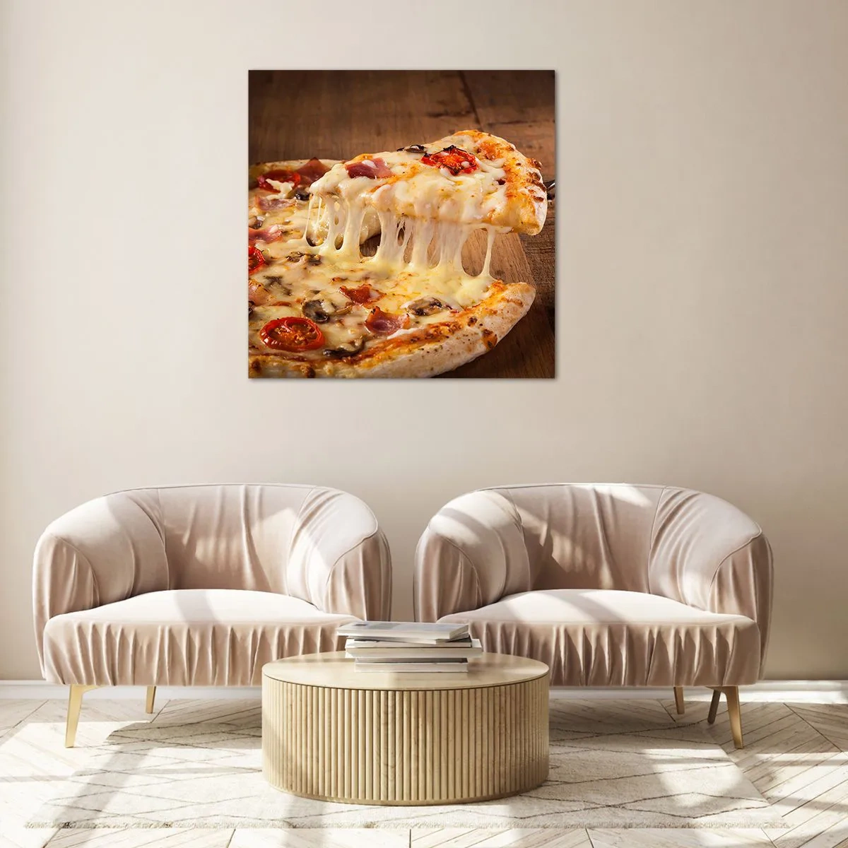 Quadro su vetro - Capolavoro di arte italiana - 30x30 cm