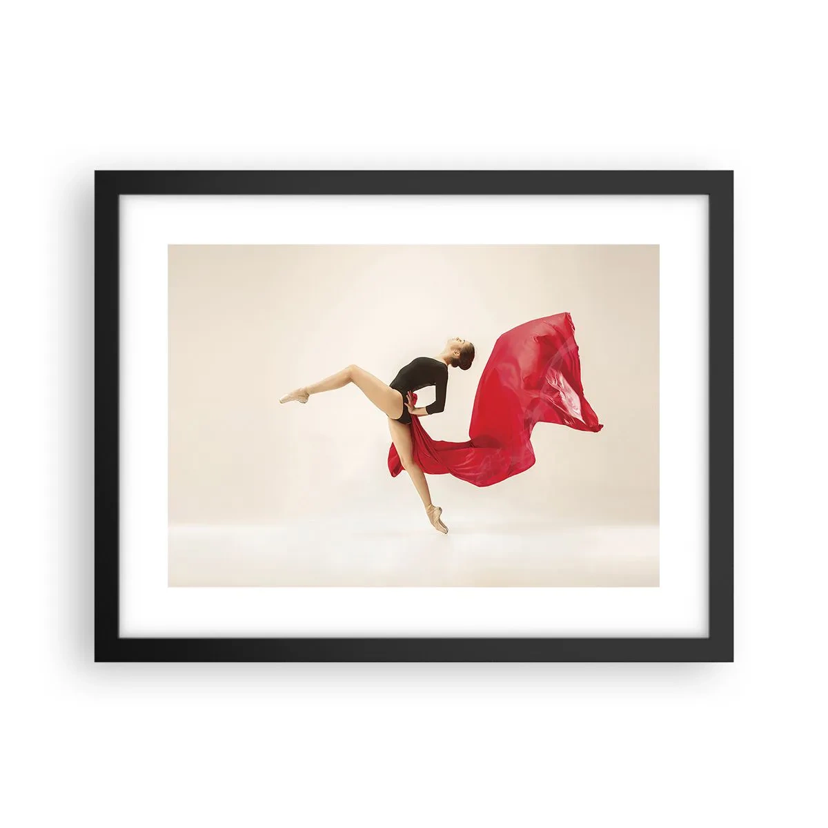 Poster in cornice nera - Rosso e nero - 40x30 cm
