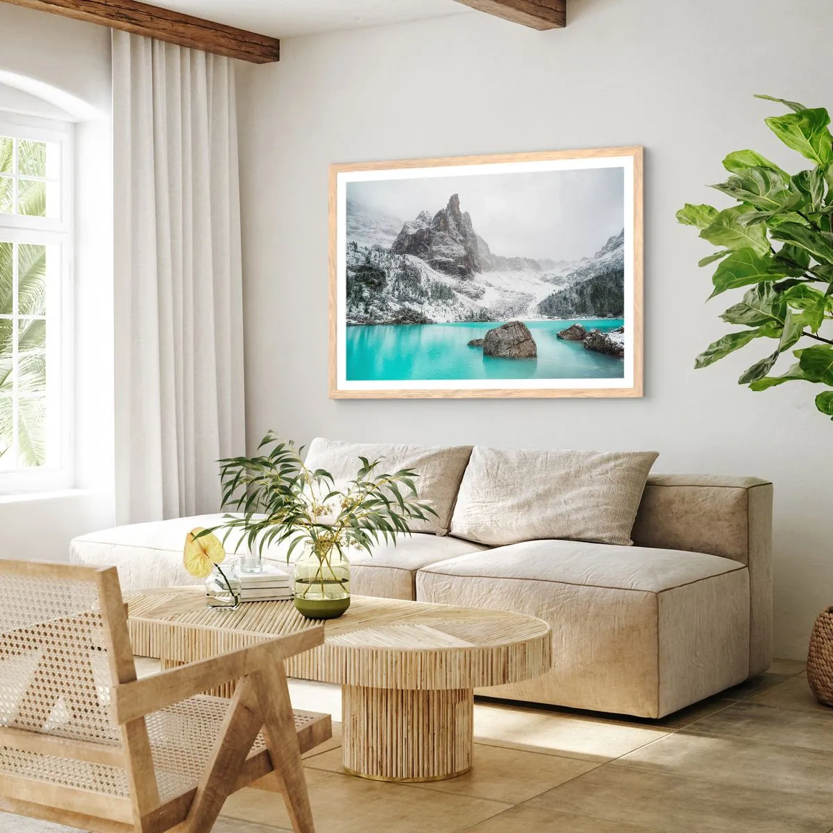 Poster in cornice rovere chiaro - Di guardia - 70x50 cm