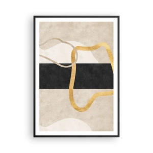 Poster in cornice nera - Forme intrecciate - 70x100 cm