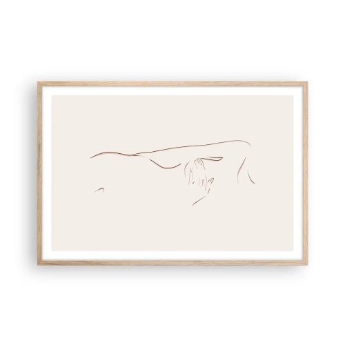 Poster in cornice rovere chiaro - La forma del desiderio - 91x61 cm