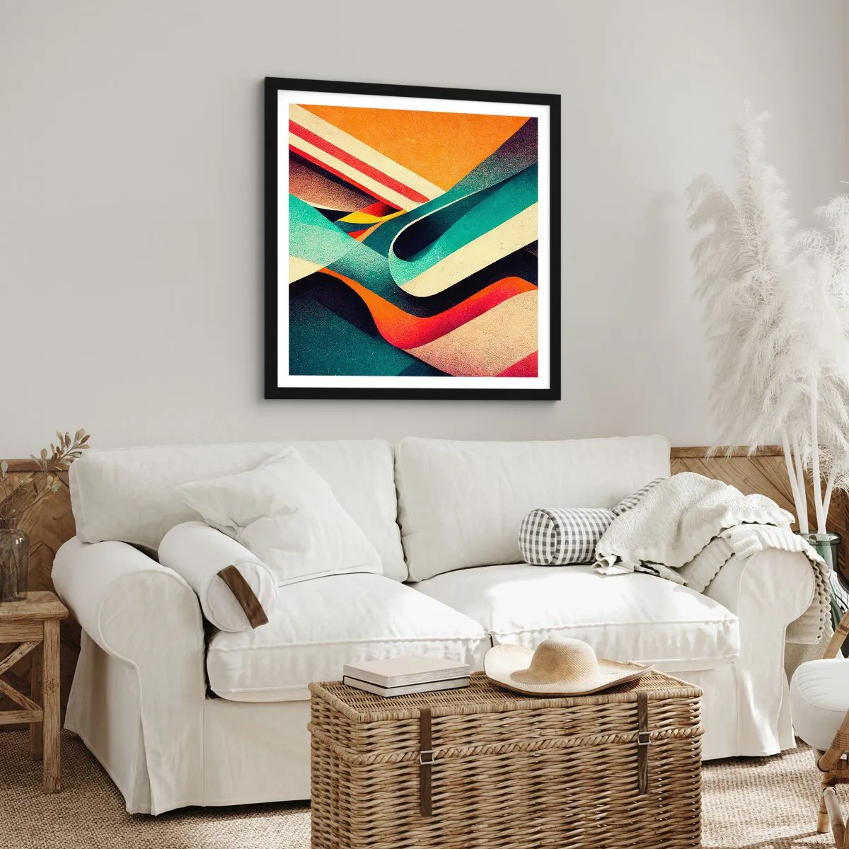 Poster in cornice nera - Composizione intensa - 60x60 cm