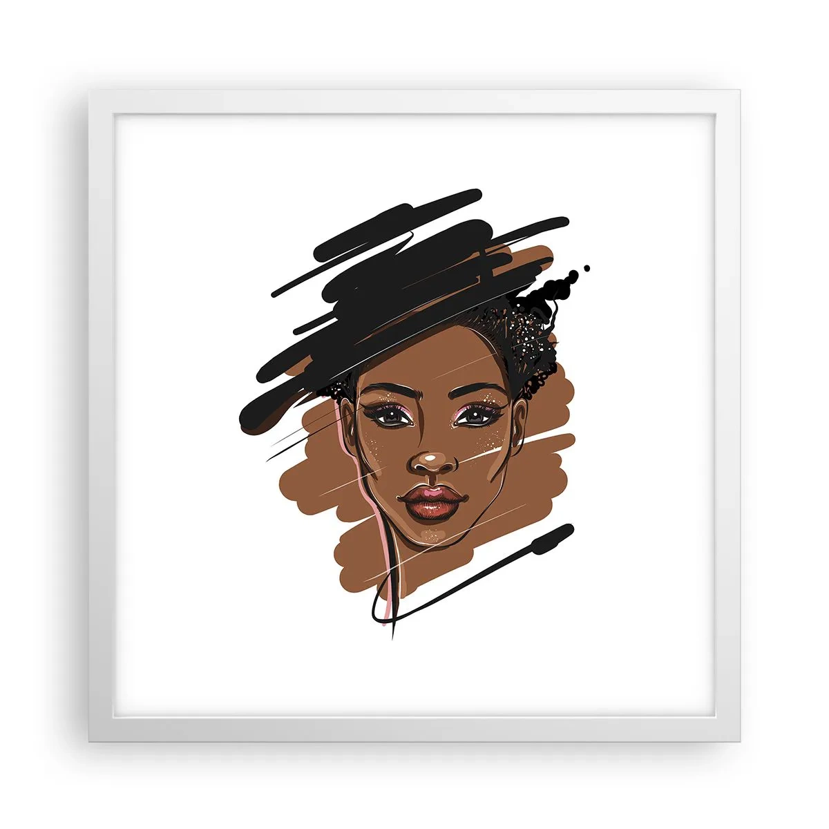 Poster in cornice bianca - Dolce come la cioccolata - 40x40 cm