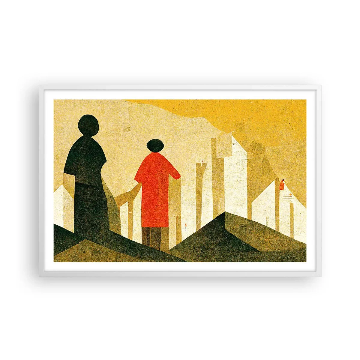 Poster in cornice bianca - La strada è ancora lunga - 91x61 cm