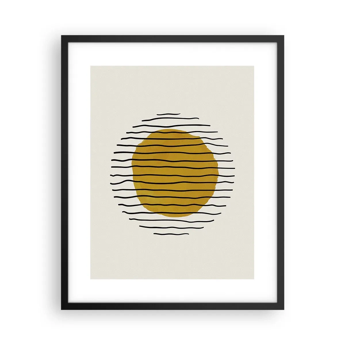 Poster in cornice nera - Astrazione fremente di calore - 40x50 cm