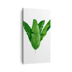 Quadro su tela - Stampe su Tela - Simmetria verde - 55x100 cm