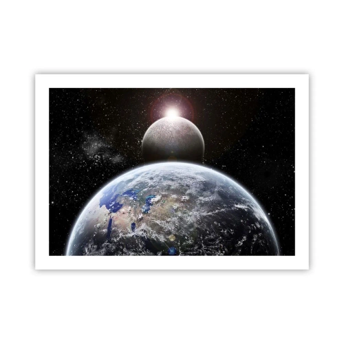 Poster - Paesaggio cosmico: sorgere del sole - 70x50 cm