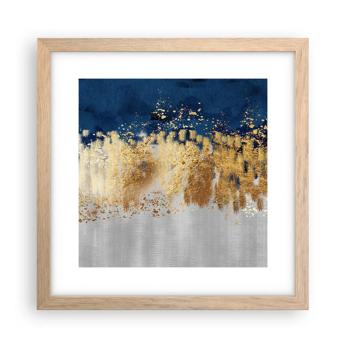Poster in cornice rovere chiaro - Composizione moderna con bagliore - 30x30 cm