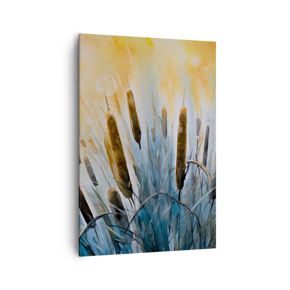 Quadro su tela - Stampe su Tela - Canne pittoresche sotto i raggi del sole - 70x100cm - Fresco dell'acqua, calore del sole - Decorazione murale moderna per soggiorno e camera da letto ARTTOR
