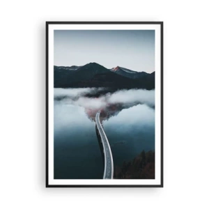 Poster in cornice nera - Sull'acqua liscia come uno specchio - 70x100 cm