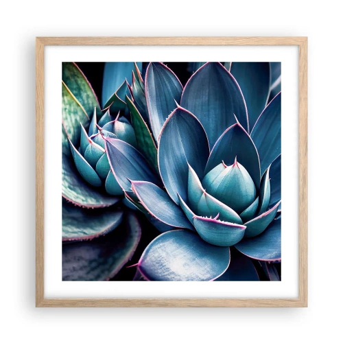 Poster in cornice rovere chiaro - Forza vitale - 50x50 cm