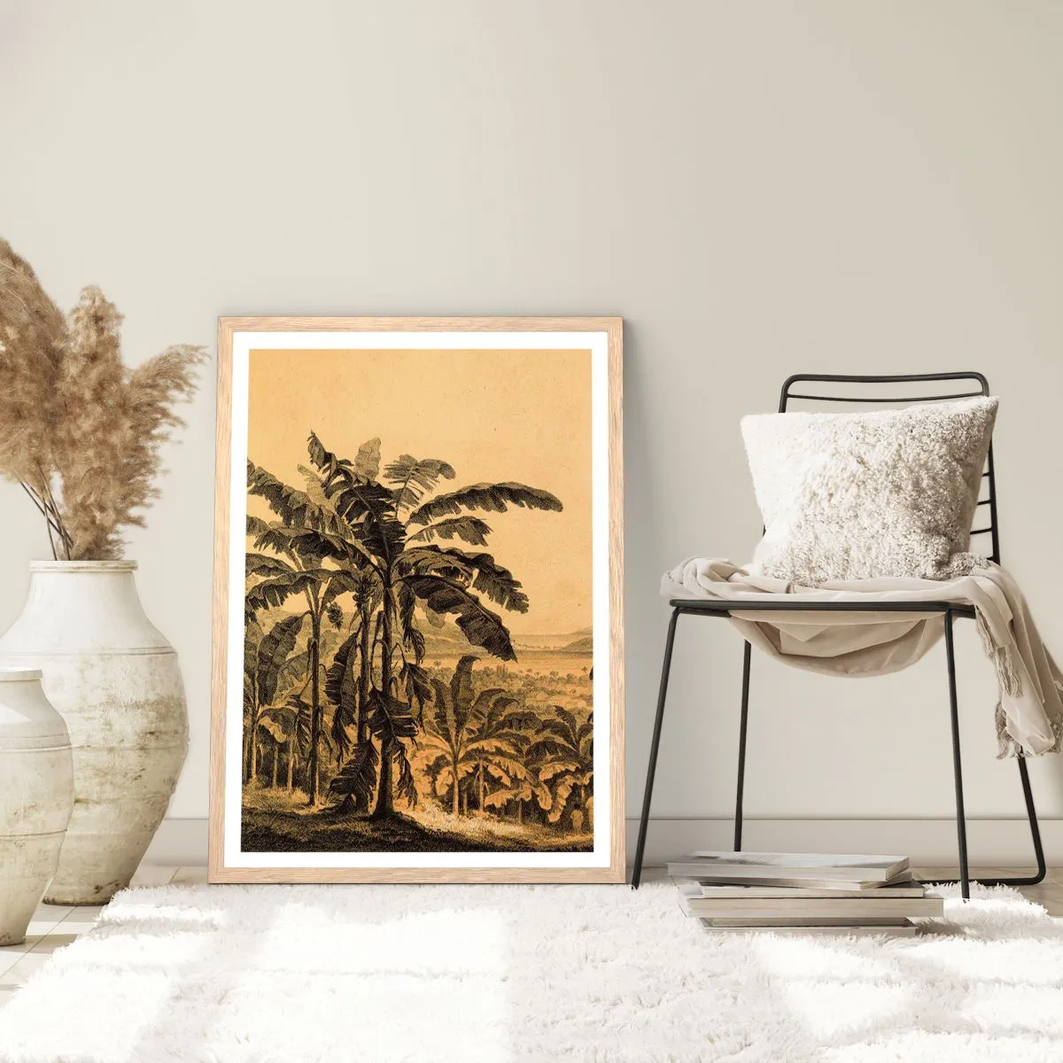 Poster in cornice rovere chiaro - Nel clima coloniale - 61x91 cm