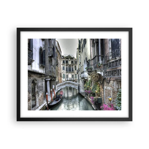 Poster in cornice nera - Da secoli in silenziosa riflessione - 50x40 cm