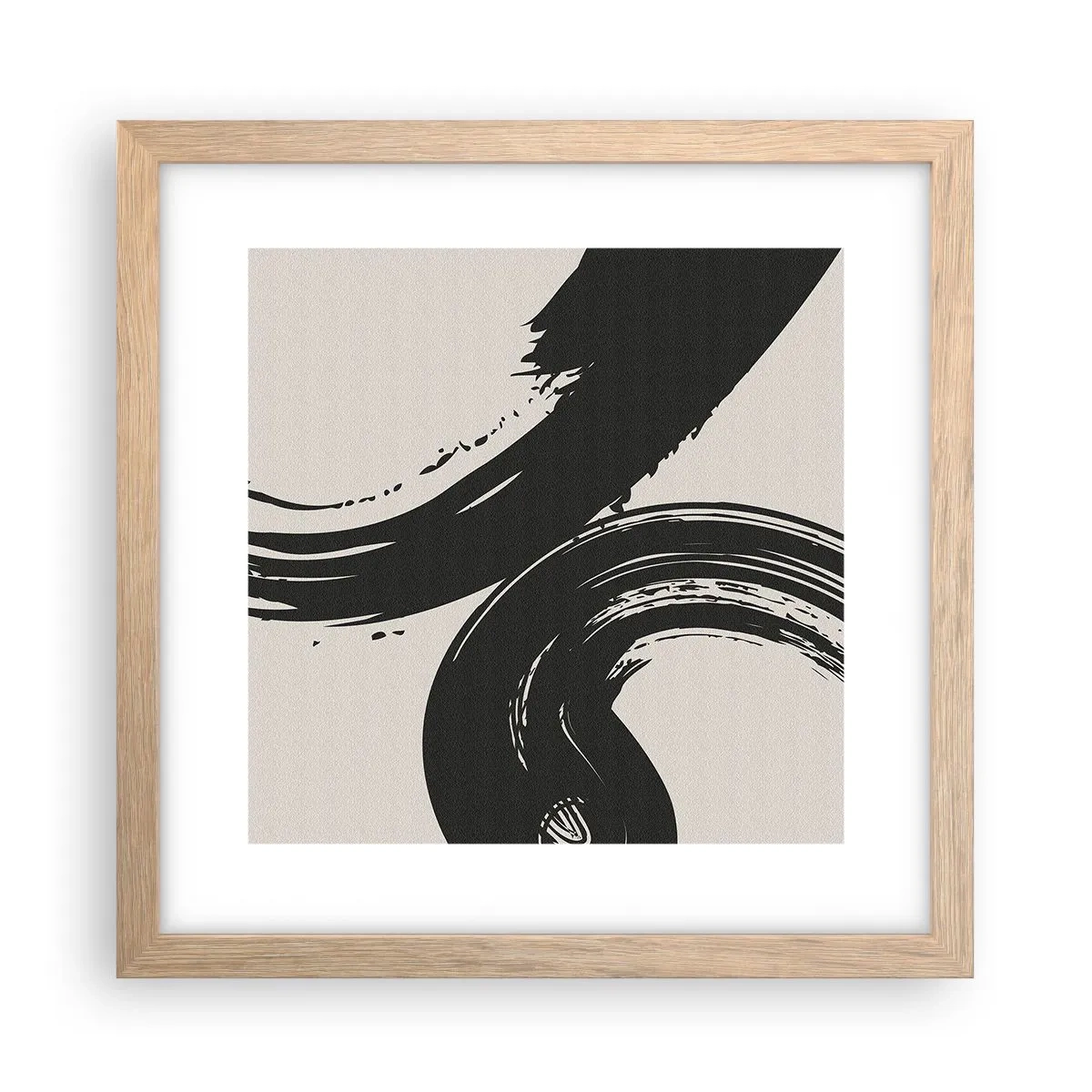 Poster in cornice rovere chiaro - Energico e circolare - 30x30 cm