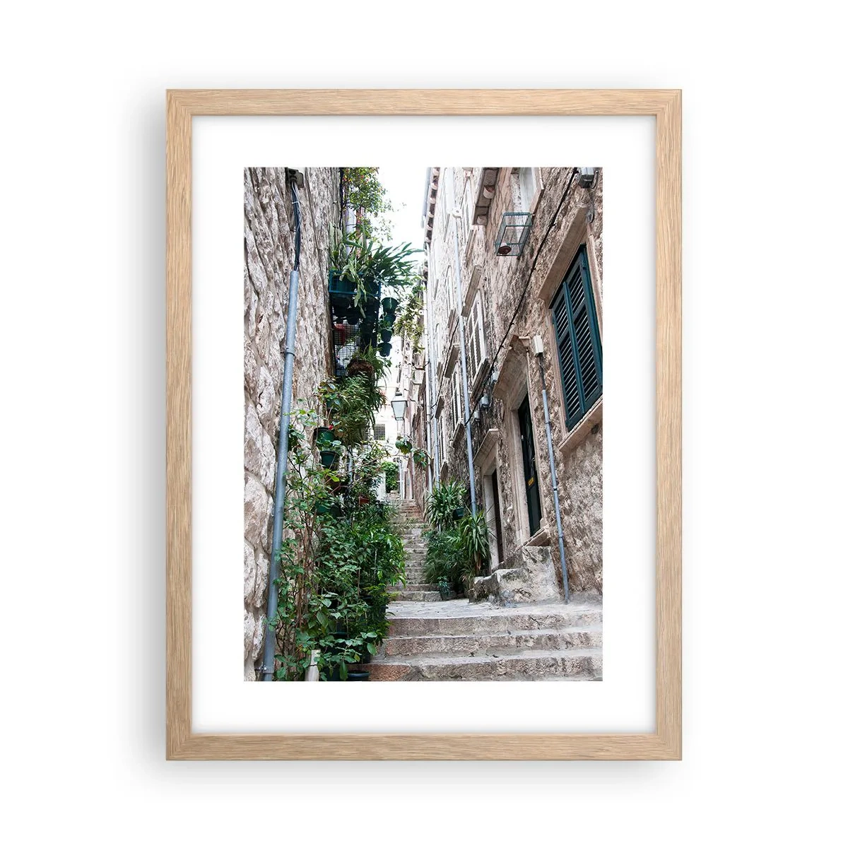 Poster in cornice rovere chiaro - Il fascino della città vecchia - 30x40 cm