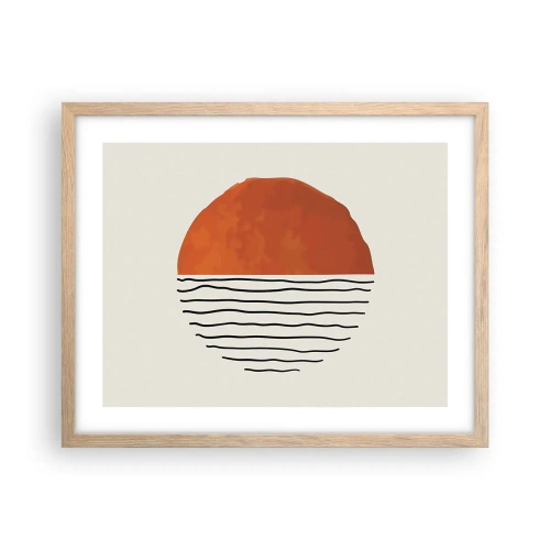 Poster in cornice rovere chiaro - Atmosfera giapponese - 50x40 cm