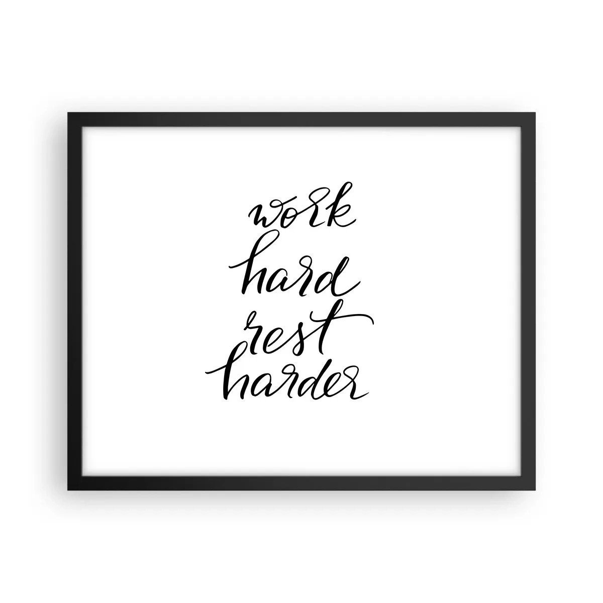Poster in cornice nera - L'equilibrio della vita - 50x40 cm