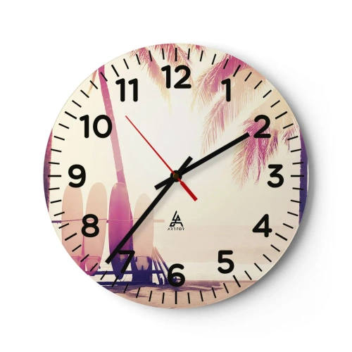 Orologio da parete - Orologio in Vetro - Sarà un giorno fantastico - 30x30 cm