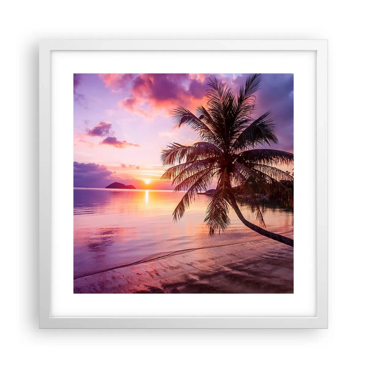 Poster in cornice bianca - Beatitudine a perdita d'occhio - 40x40 cm