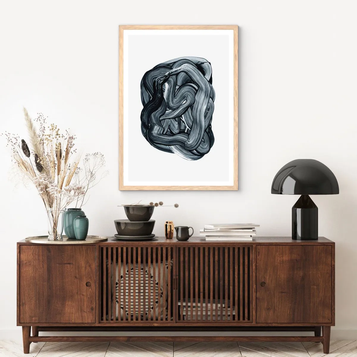 Poster in cornice rovere chiaro - Non è così semplice - 50x70 cm