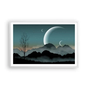 Poster in cornice bianca - Il carnevale di una notte stellata - 91x61 cm