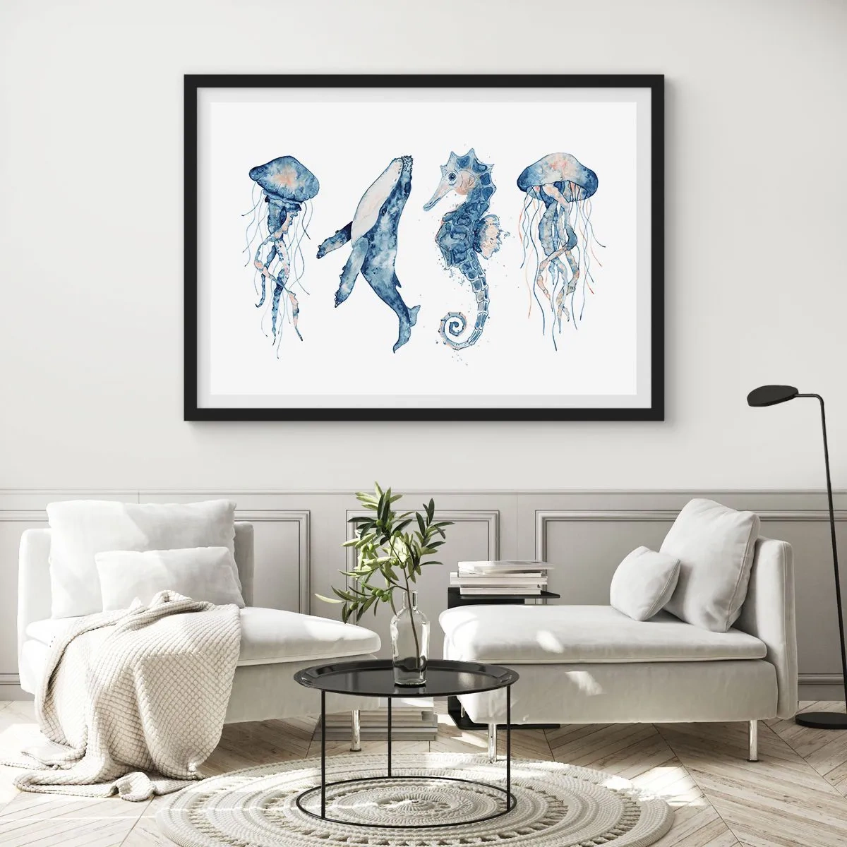 Poster in cornice nera - Meraviglie del mare - 40x30 cm