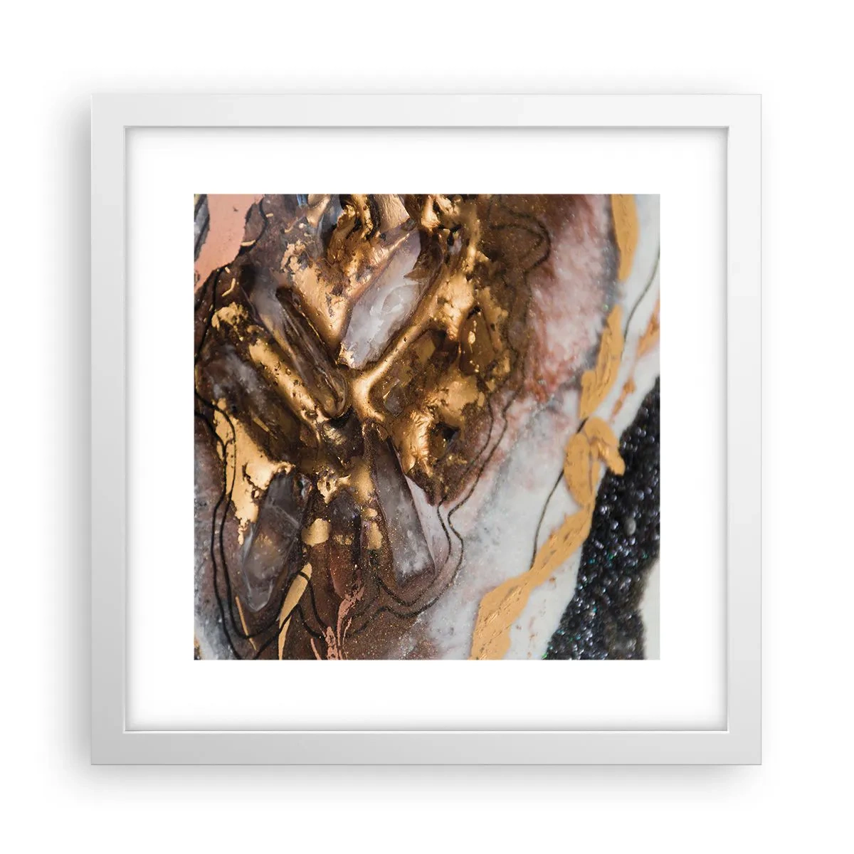 Poster in cornice bianca - L'elemento della terra - 30x30 cm