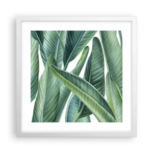 Poster in cornice bianca - Il verde in sé - 40x40 cm